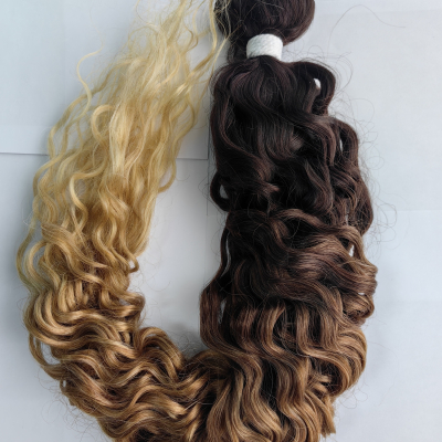 Локоны на трессе цвет 1/27/613 - Профессиональные товары для брейдинга